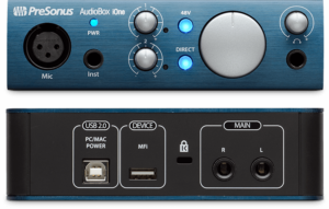PreSonus AudioBox iOne, 2-In/2-Out, USB and iOS/iPad audio Interface with software bundle including Studio One Artist, Ableton Live Lite DAW and more for recording, streaming and podcasting