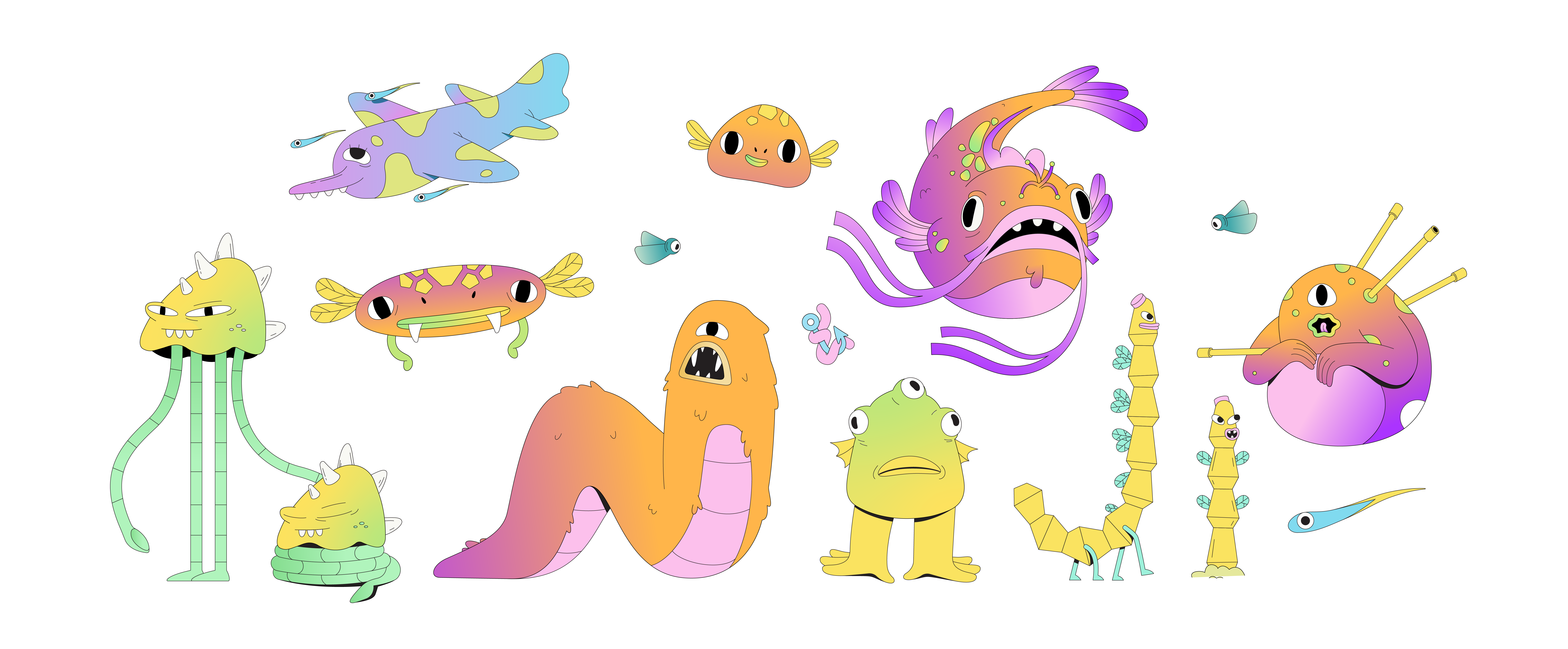 Characters from the Voquent ad.