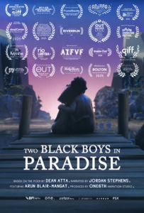 poster from two black boys in paradise